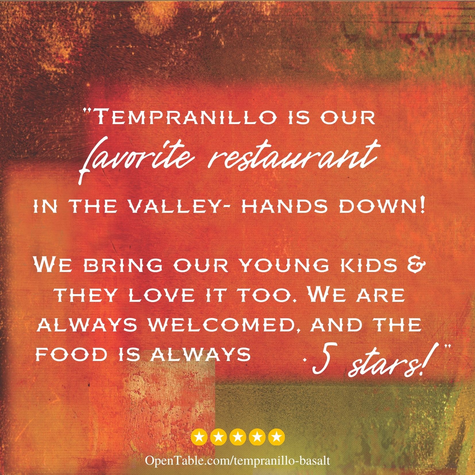 Review - Tempranillo is our favorite restaurant in the valley hands down. 